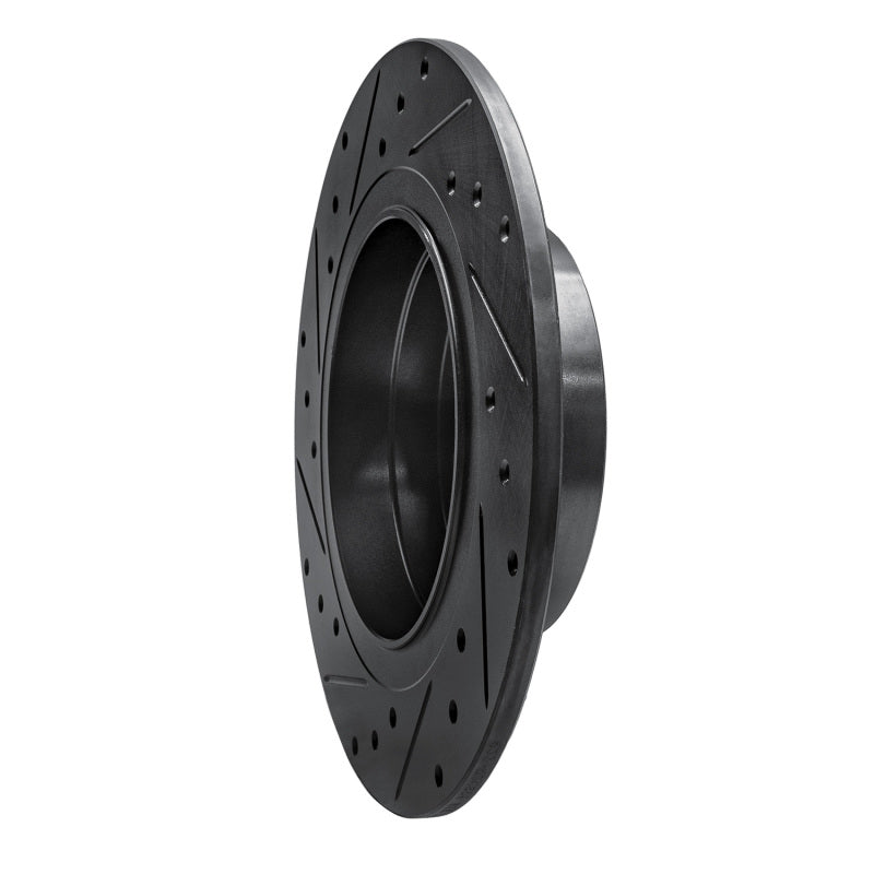 R1 Concepts R1 08-15 Mercedes-Benz C300 Sedan Rear Right Drilled & Slotted Black Brake Rotor