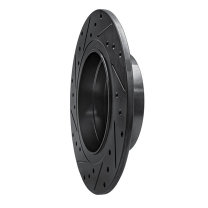R1 Concepts R1 08-15 Mercedes-Benz C300 Sedan Rear Right Drilled & Slotted Black Brake Rotor