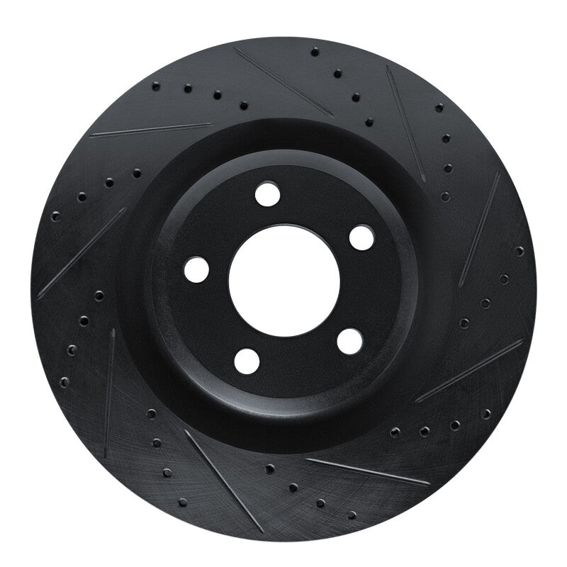 R1 Concepts R1 20-25 Ford Explorer Front Right Drilled & Slotted Black Brake Rotor