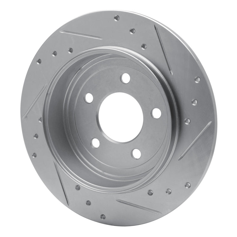 R1 Concepts R1 05-08 Ford Escape Rear Left Drilled & Slotted Silver Brake Rotor