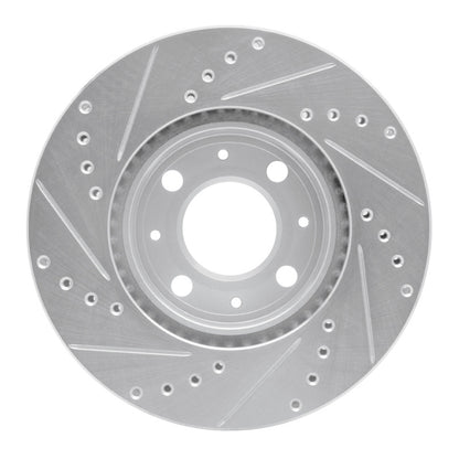 R1 Concepts R1 93-95 Volvo 850 Front Left Drilled & Slotted Silver Brake Rotor
