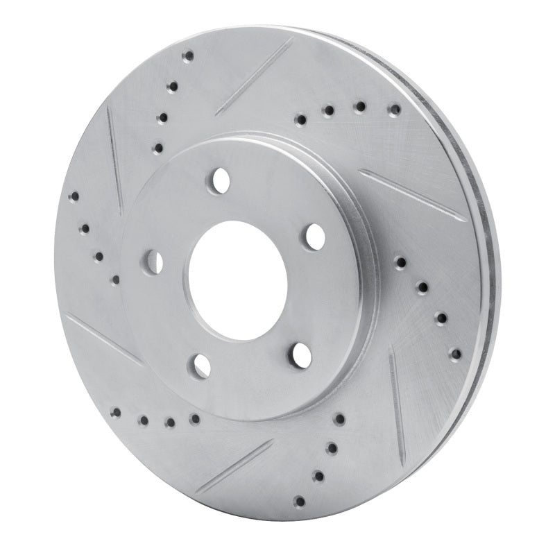 R1 Concepts R1 06-11 Chevrolet HHR Front Left Drilled & Slotted Silver Brake Rotor