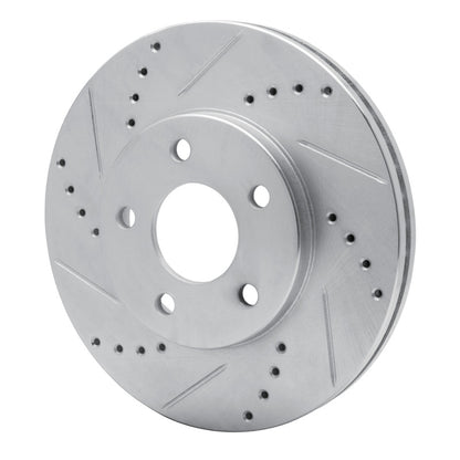 R1 Concepts R1 06-11 Chevrolet HHR Front Left Drilled & Slotted Silver Brake Rotor