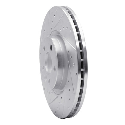 R1 Concepts R1 16-17 Volvo XC60 Front Left Drilled & Slotted Silver Brake Rotor