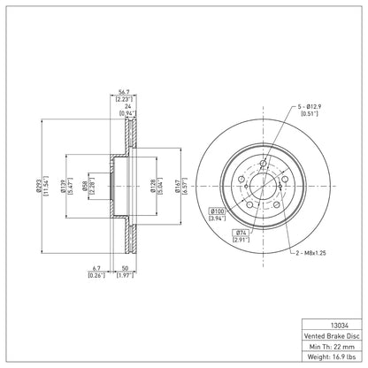 DFC 13-25 Subaru BRZ Front GeoSPEC Coated Rotor