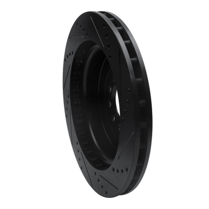 R1 Concepts R1 03-05 Jaguar XJR Front Left Drilled & Slotted Black Brake Rotor
