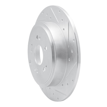 R1 Concepts R1 06-14 Honda Ridgeline Rear Right Drilled & Slotted Silver Brake Rotor