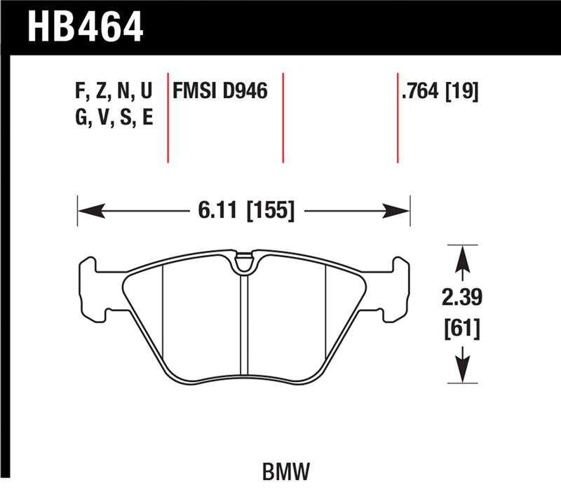 Hawk Performance Hawk BMW 330Ci/330i/330Xi/M3/X3/Z4 HT-10 Front Race Pads