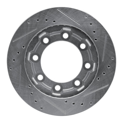 R1 Concepts R1 71-91 Chevrolet K20 Pickup Front Left Drilled & Slotted Silver Brake Rotor
