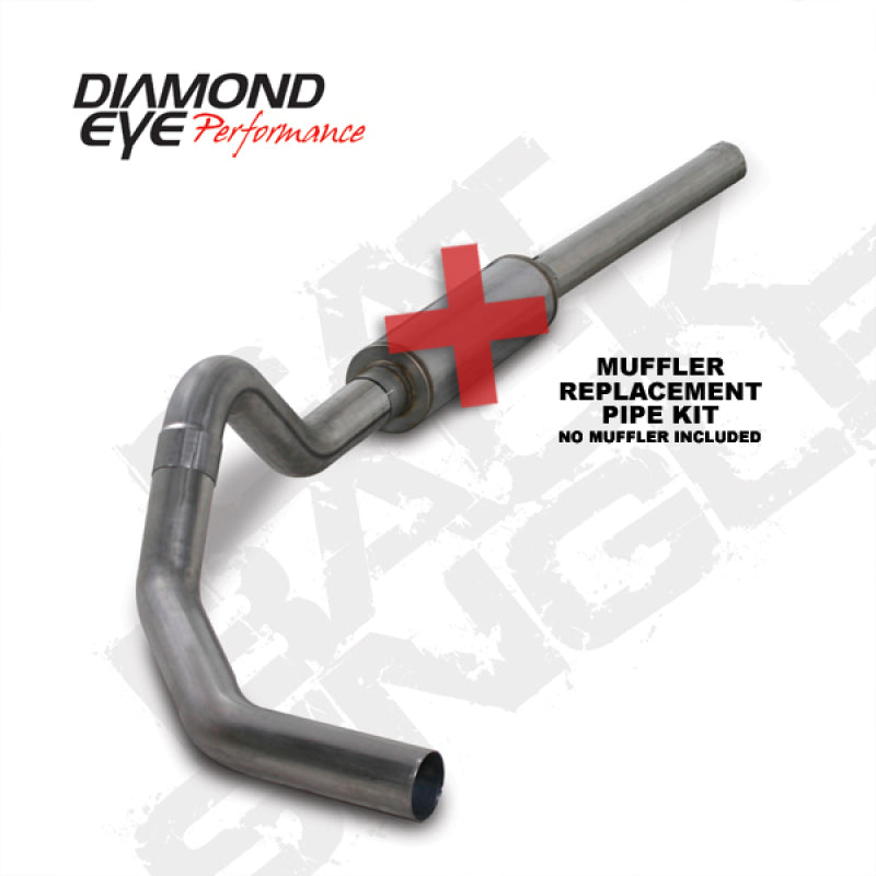 Diamond Eye Performance Diamond Eye KIT 4in Catback MFLR RPLCMENT PIPE Single SS: 2004.5-2007.5 DODGE CUMMINS 600