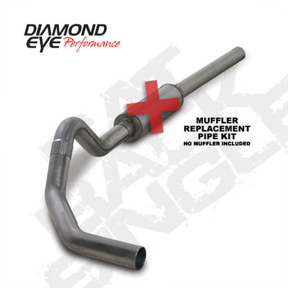 Diamond Eye Performance Diamond Eye KIT 4in Catback MFLR RPLCMENT PIPE Single SS: 2004.5-2007.5 DODGE CUMMINS 600