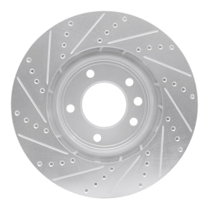 R1 Concepts R1 03-18 Porsche Cayenne Right Front Drilled & Slotted Silver Brake Rotor