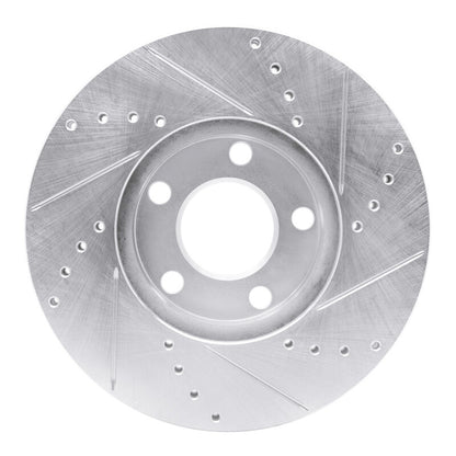 R1 Concepts R1 98-98 Volkswagen Passat (USA/Canada) Front Left Drilled & Slotted Silver Brake Rotor