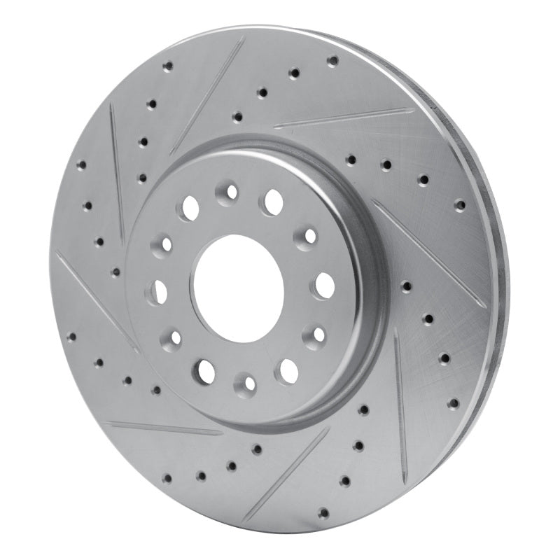 R1 Concepts R1 2017-2025 Buick Enclave Front Left Drilled & Slotted Silver Brake Rotor