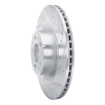R1 Concepts R1 20-25 Tesla Model Y Front Right Drilled & Slotted Silver Brake Rotor