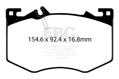 EBC 2020+ Mercedes-Benz A35 AMG 4Matic 2.0T Yellowstuff Front Brake Pads