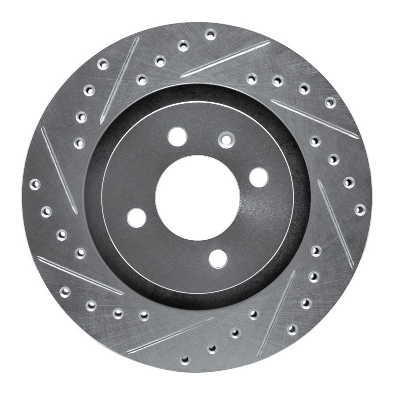 R1 Concepts R1 90-93 Volkswagen Passat (USA/Canada) Front Left Drilled & Slotted Silver Brake Rotor