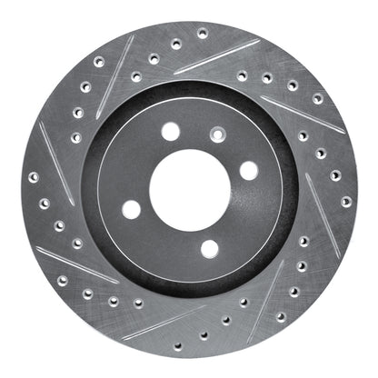 R1 Concepts R1 90-93 Volkswagen Passat (USA/Canada) Front Left Drilled & Slotted Silver Brake Rotor