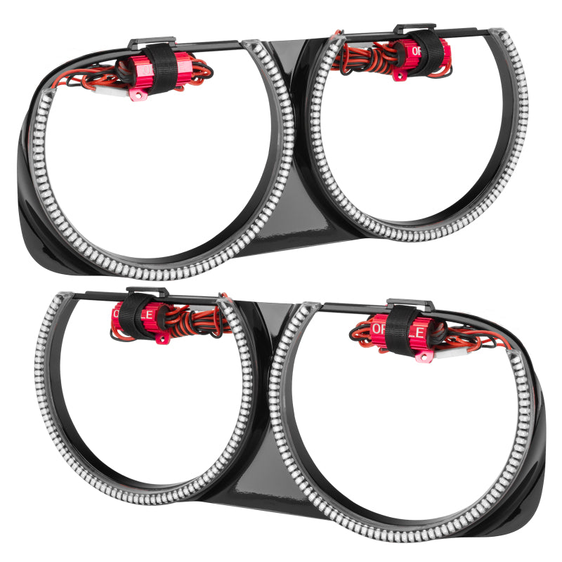 ORACLE Lighting Oracle 15-23 Dodge Challenger Pre-Installed LED Halo Headlight Bezel - Amber