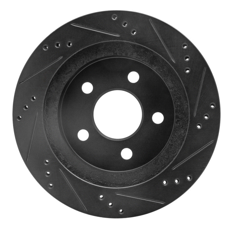 R1 Concepts R1 1993-1997 Chevrolet Camaro Rear Left Drilled & Slotted Black Brake Rotor