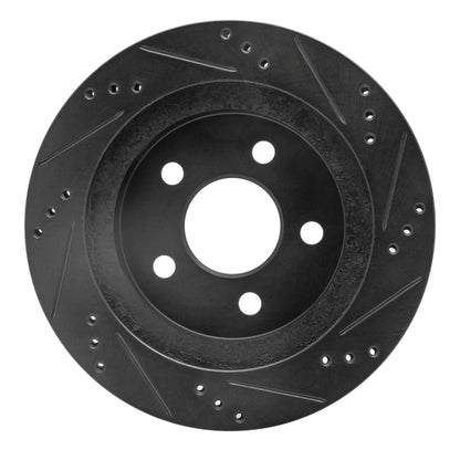 R1 Concepts R1 1993-1997 Chevrolet Camaro Rear Left Drilled & Slotted Black Brake Rotor