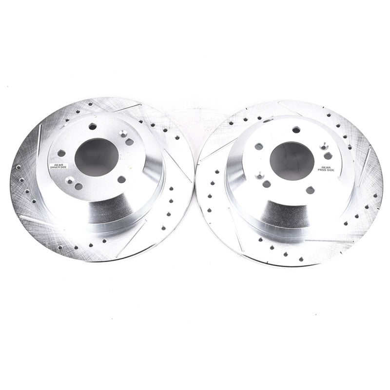 PowerStop Power Stop 2019 Hyundai Santa Fe XL Rear Evolution Drilled & Slotted Rotors - Pair