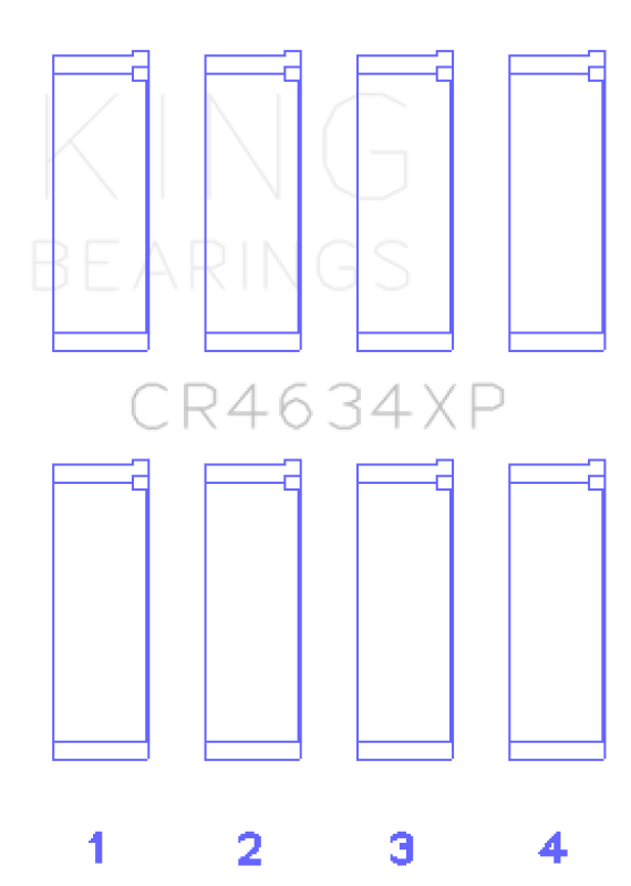 King Engine Bearings Hyundai G4KF (Size +0.50) Connecting Rod Bearing Set