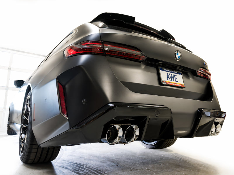 AWE Tuning BMW G90/G99 M5 Touring Edition Cat-Back Exhaust - Chrome Silver Tips