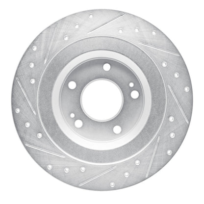 R1 Concepts R1 13-25 Mitsubishi Outlander PHEV Rear Right Drilled & Slotted Silver Brake Rotor
