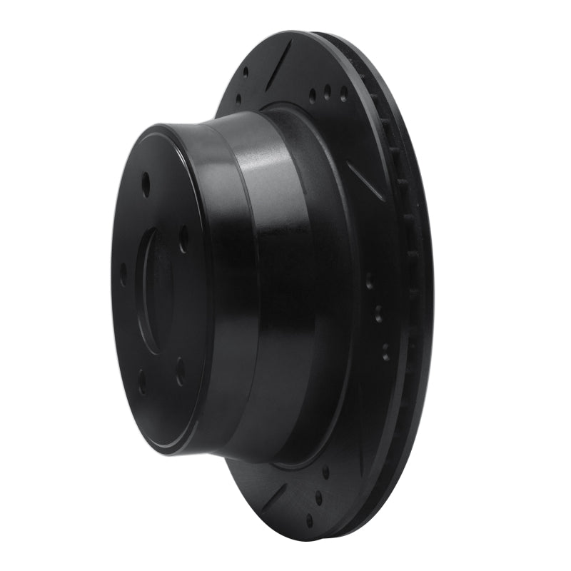 R1 Concepts R1 97-05 Chevrolet Blazer Rear Left Drilled & Slotted Black Brake Rotor
