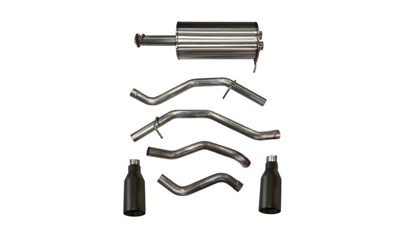 CORSA Performance Corsa 2019-24 Ram 1500 5.7L Crew Cab w/ 57in or 76in Bed Cat-Back Dual Rr Exit 5in Blk Cerakote Tips