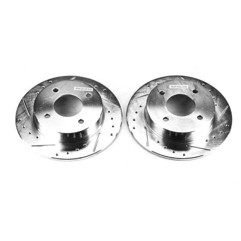 PowerStop Power Stop 89-98 Nissan 240SX Rear Evolution Drilled & Slotted Rotors - Pair