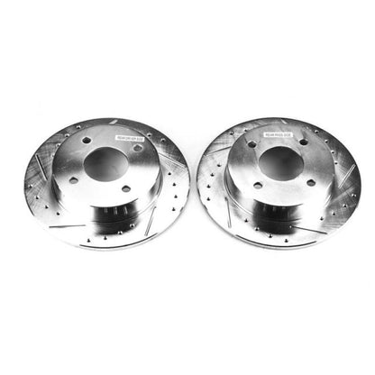 PowerStop Power Stop 89-98 Nissan 240SX Rear Evolution Drilled & Slotted Rotors - Pair