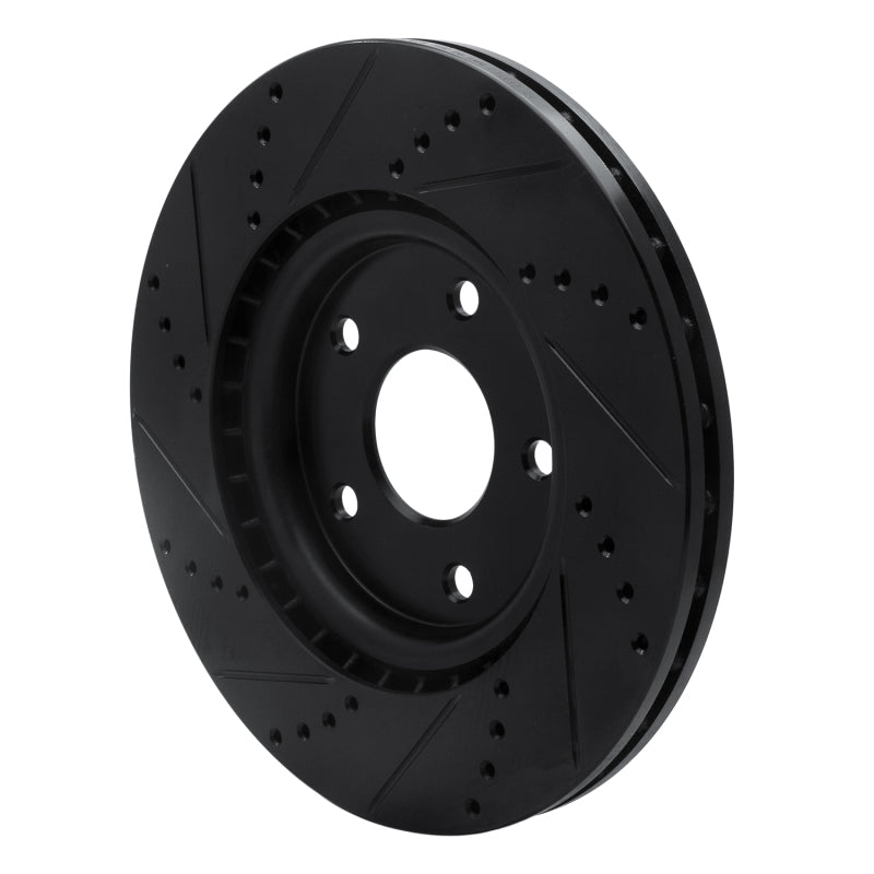 R1 Concepts R1 12-25 Chrysler Voyager Front Right Drilled & Slotted Black Brake Rotor