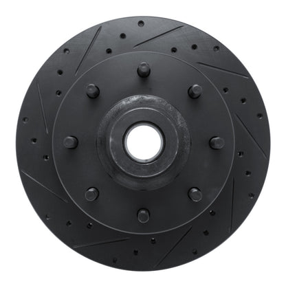 R1 Concepts R1 78-81 Dodge B300 Van (71-74) / B300 (75-80) Front Left Drilled & Slotted Black Brake Rotor