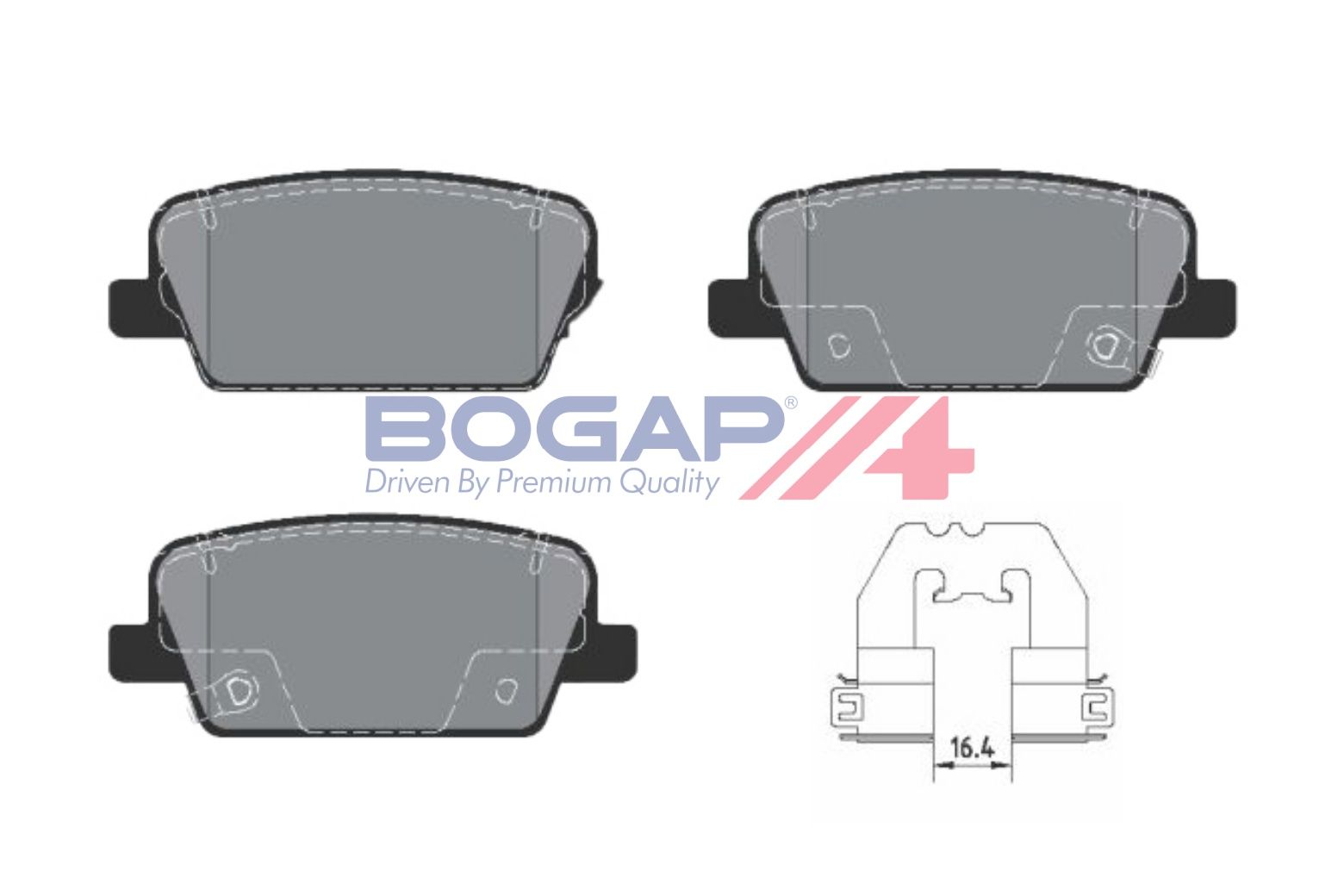 BOGAP Y8210259 Brake Pad Set, Disc Brake | ML Performance Car Parts