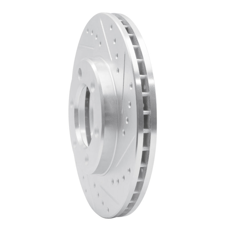 R1 Concepts R1 93-98 Toyota T100 Front Right Drilled & Slotted Silver Brake Rotor