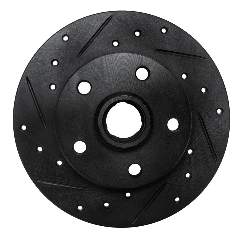 R1 Concepts R1 92-98 Volkswagen Passat (USA/Canada) Rear Left Drilled & Slotted Black Brake Rotor