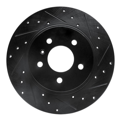 R1 Concepts R1 05-05 Buick Terraza Rear Right Drilled & Slotted Black Brake Rotor