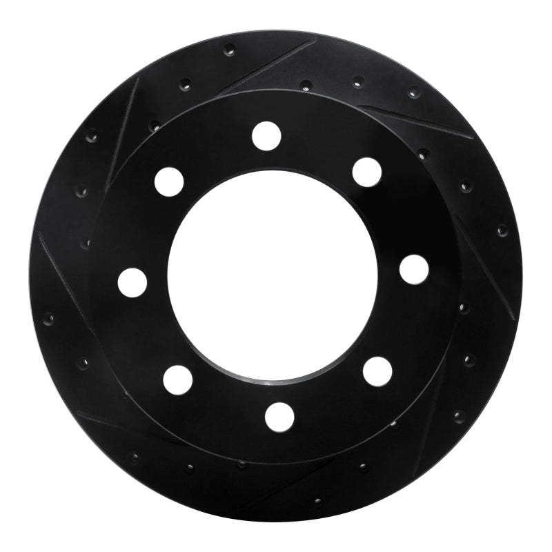 R1 Concepts R1 01-10 Chevrolet Express 3500 Rear Left Drilled & Slotted Black Brake Rotor