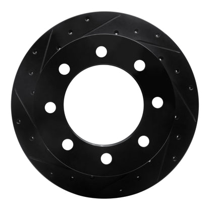 R1 Concepts R1 01-10 Chevrolet Express 3500 Rear Left Drilled & Slotted Black Brake Rotor
