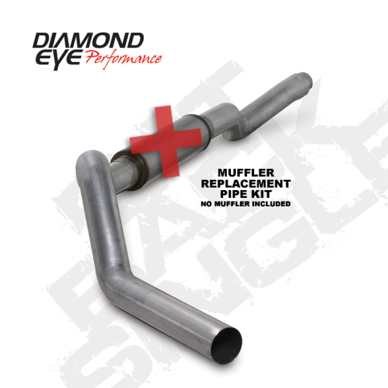 Diamond Eye Performance Diamond Eye KIT 5in Catback MFLR RPLCMENT PIPE Single AL: 2006-2007.5 CHEVY 6.6L 2500/3500