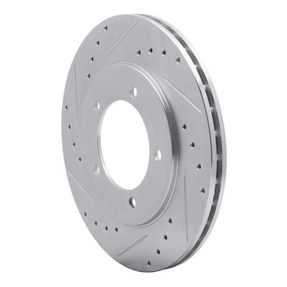 R1 Concepts R1 99-08 Chevrolet Tracker Front Left Drilled & Slotted Silver Brake Rotor
