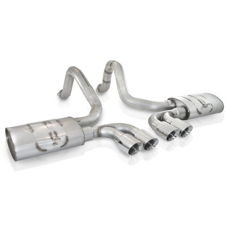 Stainless Works 1997-04 Corvette C5 3in Axle Back Quad 3-1/2in Slash-Cut Tips