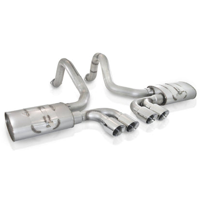 Stainless Works 1997-04 Corvette C5 3in Axle Back Quad 3-1/2in Slash-Cut Tips