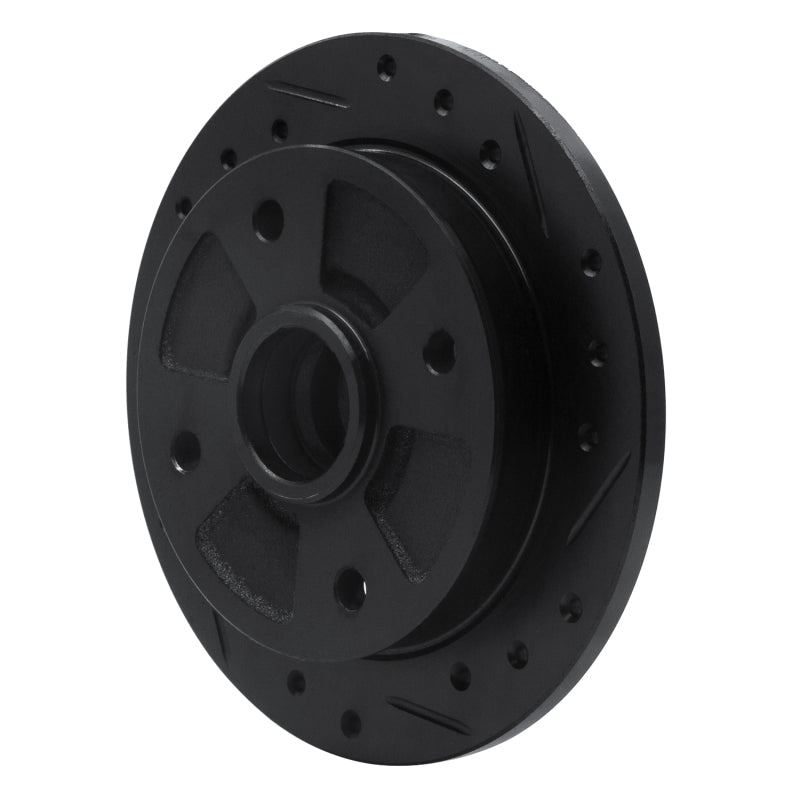 R1 Concepts R1 1987-1994 Mazda 323 Rear Right Drilled & Slotted Black Brake Rotor