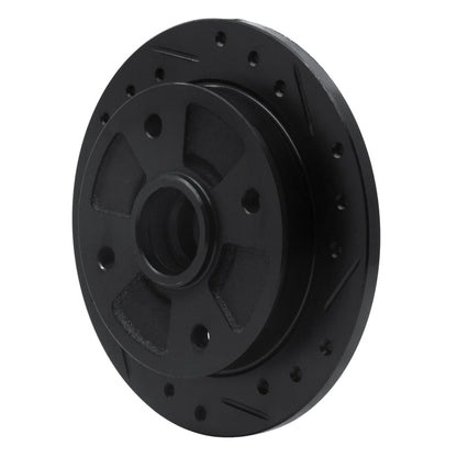 R1 Concepts R1 1987-1994 Mazda 323 Rear Right Drilled & Slotted Black Brake Rotor