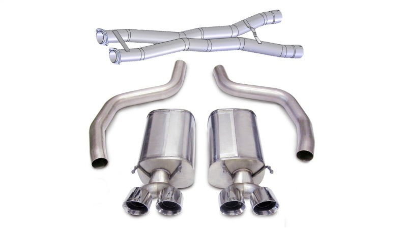 CORSA Performance Corsa 2012-2013 Chevrolet Corvette C6 ZR1 Sport Cat-Back Dual Rear Exit w/ Twin 4.0in Pol Tips