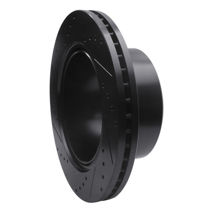 R1 Concepts R1 09-25 Dodge Ram 3500 Rear Right Drilled & Slotted Black Brake Rotor