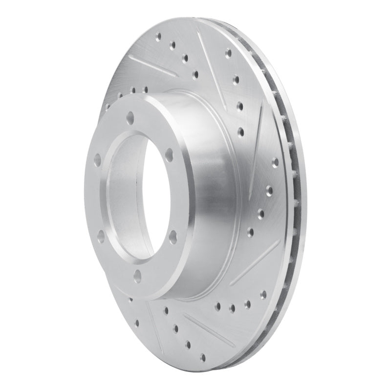 R1 Concepts R1 86-95 Toyota Pickup Front Right Drilled & Slotted Silver Brake Rotor